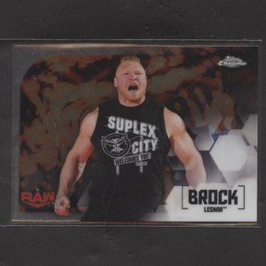 2020 TOPPS CHROME WWE CARD OF BROCK LESNAR WRESTLING CARD